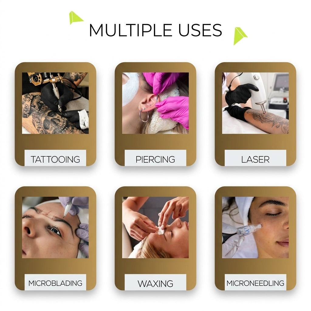 FYNDORS tattoo numbing cream multiple uses — tattooing, piercing, laser, microblading, waxing and microneedling