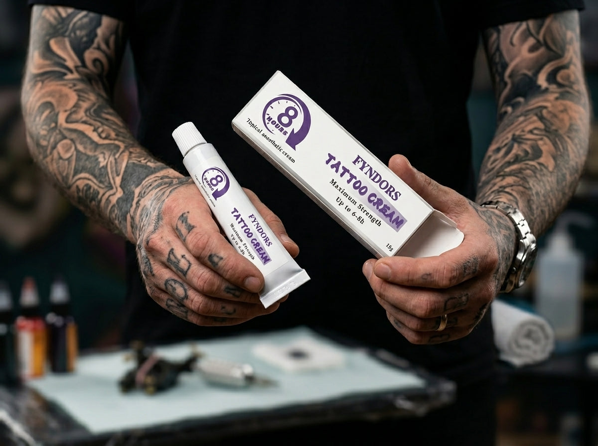 FYNDORS numbing cream in use